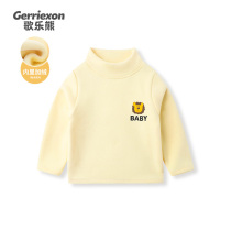 2021 new childrens bottoming shirt autumn and winter plus velvet warm baby girl long-sleeved half-high collar top baby T-shirt