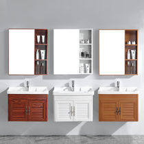 Wall-mounted washbasin Bathroom cabinet combination Small apartment bathroom Mini washbasin Simple ceramic wash countertop