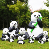 Outdoor Emulation Panda Animal GRP Sculpture Garden Forest Landscape Decoration Small Pint Park Lawn Patio Big Pendulum