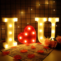 Proposals Valentines Day 520 romantic surprise ins English letters LED lights scene surprise layout