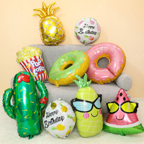 Donuts fruit year old baby children 100 days full moon creative modeling balloon birthday party decorations