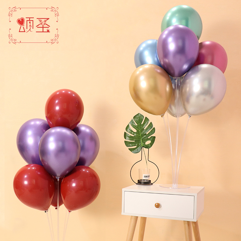 Birthday party set jewel red pomegranate metal balloon table floating table children's baby table decorations