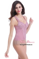 Khóa trước của phụ nữ mỏng khóa kéo corset kích thước lớn mà không có vành áo ngực dài mà không có áo lót bụng - Corset quan lot