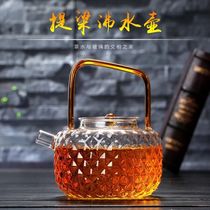 Glass pot for Chrysanthemum Flowers tea Home Bottling Cool Boiled water Kettle High-Temperature-resistant Eurostyle Artisanal Cold Water Pot