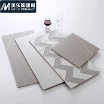 Nordic simple bathroom wall tiles 300x600 soft gray straight edge bathroom tiles Kitchen non-slip floor tiles