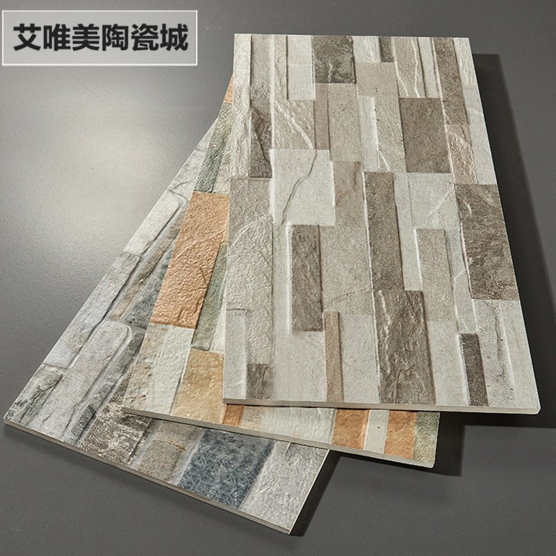 Cultural Stone Wall Face Brick Balcony 300x600 Living Room Full Porcelain Outer Wall Brick Imitation Ancient Brick