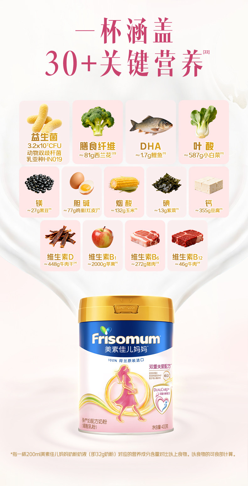 【新品】美素佳儿妈妈孕产妇配方奶粉（调制乳粉）400g*1罐 — 15