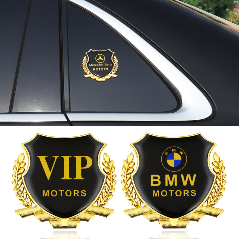 Fox VIP car modification decoration metal car sticker side label body window wheat ear logo Buick Haver Hyundai