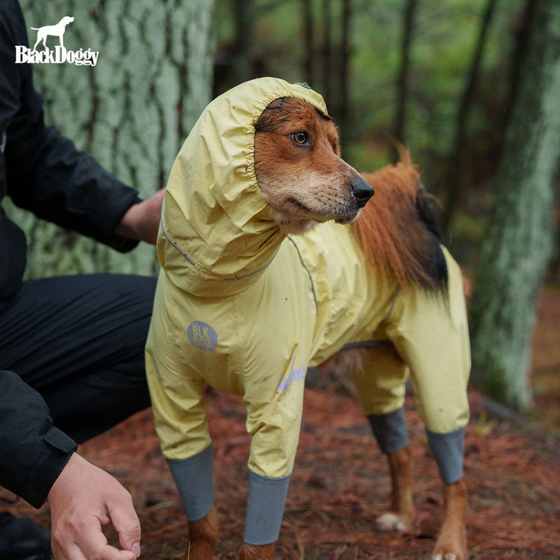 April's La La Blackdoggy Dog Four-Legged Raincoat Is Lightweight, Breathable, and Windproof Clothing for Medium and Large Dogs April's La La Blackdoggy Dog Four-Legged Raincoat Is Lightweight, Breathable, and Windproof Clothing for Medium and Large Dogs