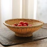 Редактор бамбука бамбука бамбука китайский китайский дзен дзен фруктовый хранение корзина для хранения корзины с закусками