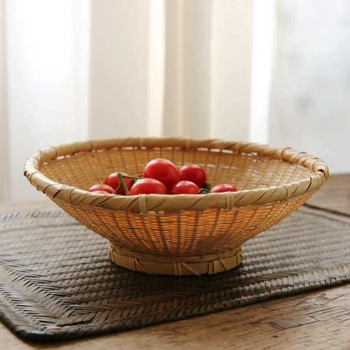 Редактор бамбука бамбука бамбука китайский китайский дзен дзен фруктовый хранение корзина для хранения корзины с закусками