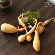 Natural text Play in small gourd Hand twisted Special Feng Shui Tea Room Book room Book room Ornament Pendant in Ornament Pendant