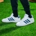 Giày Adidas nam chính thức hàng đầu neo ban giày mùa xuân mới da thể thao giày trắng thường DB0160 Plimsolls