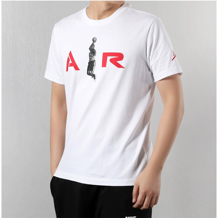  AIR JORDAN người đàn ông bay dunk bóng AJ áo phông ngắn tay bóng rổ phiên bản cũ AT0553-010 - Áo phông thể thao