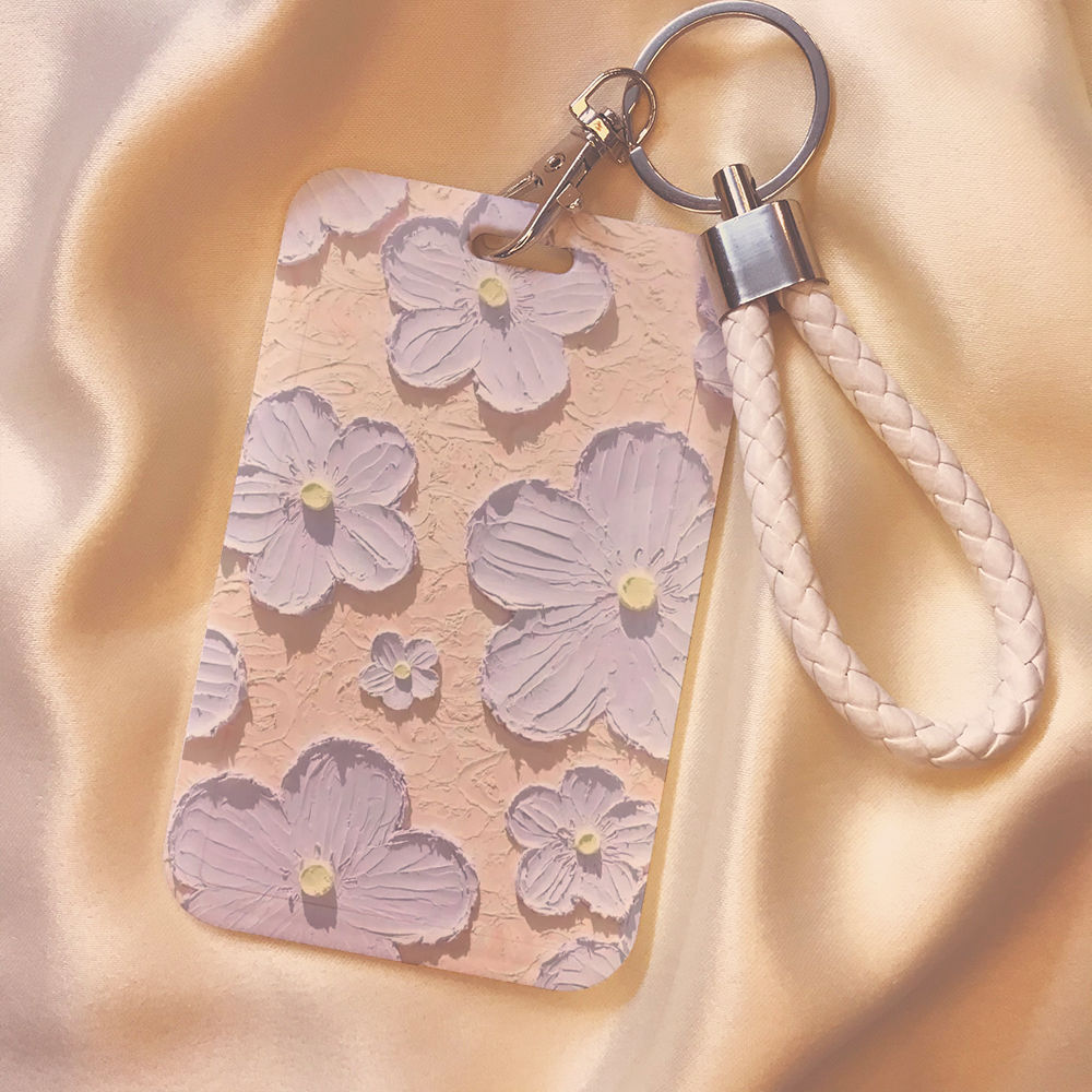 Retro floral oil painting student ID card holder, cafeteria meal card, name tag, 3-inch card holder, campus card, public transport card, subway access control card, work protective case, employee badge, Xiaohongshu transparent card holder, neckband.