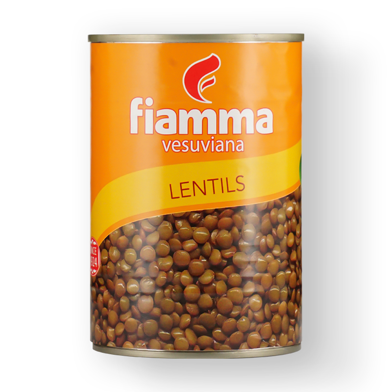 Italy imports Fiamma Volcano Cooked beans 400g small lentils ready-to-eat meals