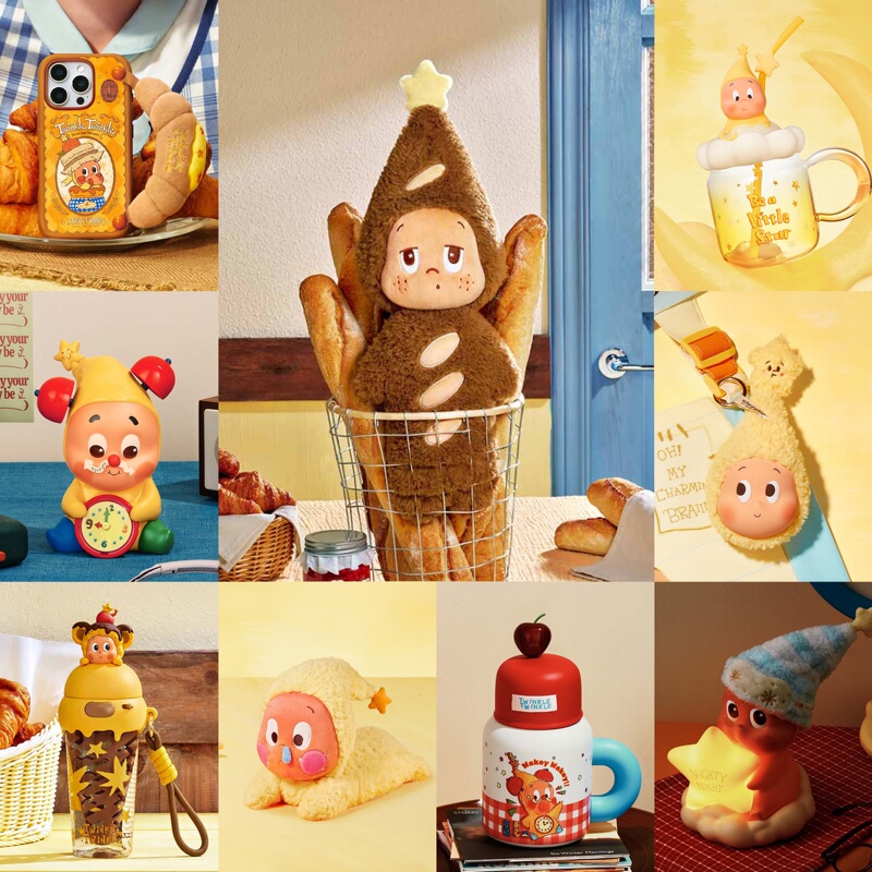 Bubble Mart Twinkletwinkle Star Man Headphone Case Pat Light Baguette Pillow Phone Case Merchandise