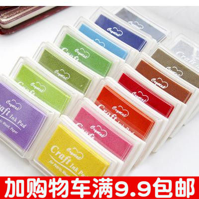 Korean stationery hand account DIY decorative printing mud Wedding special large concave waist color printing mud seal companion pad