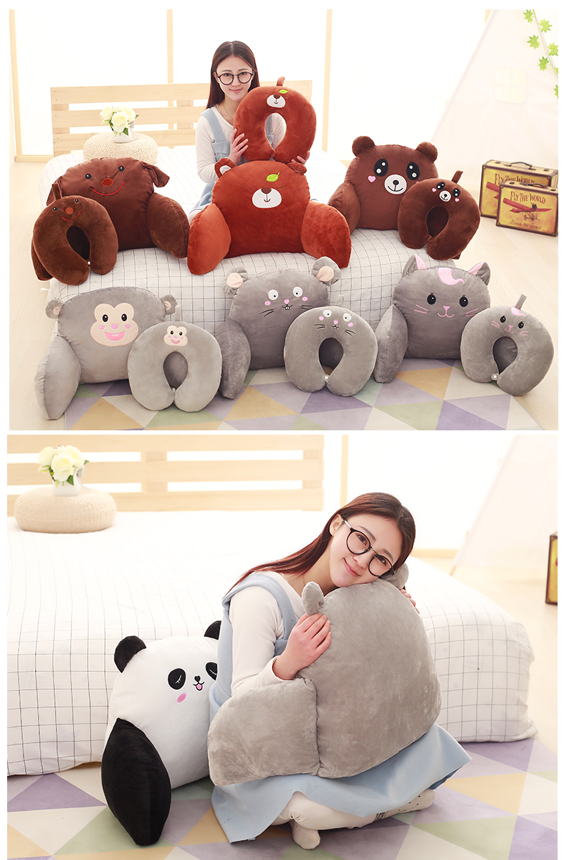 Dễ thương Giường Gối Gối Văn phòng Eo Eo Eo Pad Ghế tựa lưng Pad Gối hình chữ U gối ghế