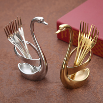 Fruit Fork Swan set 304 stainless steel cake dessert fork tableware children creative cute Fork home