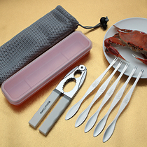 Crab needle 304 stainless steel lobster seafood needle walnut needle crab fork crab clamp eating crab needle peeling crab tool set