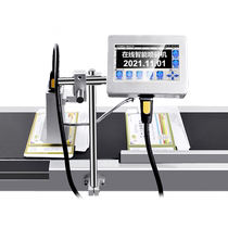 冠诺在线喷码机全自动流水线输送带纸盒塑料袋分页打码机打生产日期保质期工业级大字符口罩鸡蛋喷墨打码器