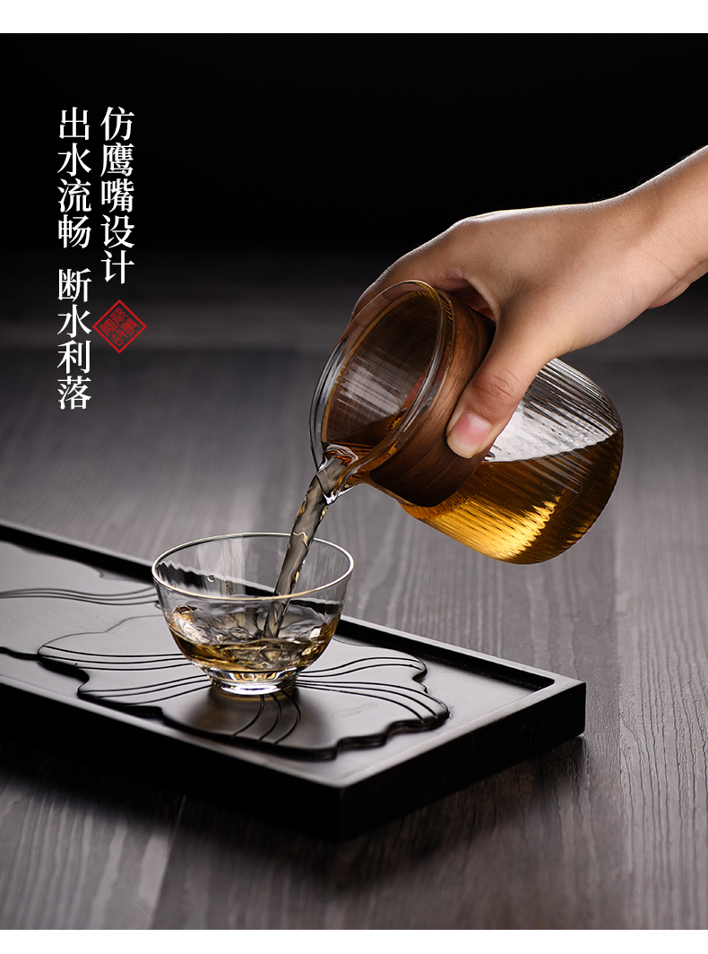 Ceramic fair story cup glass) suit thickening heat resisting Japanese points of tea, tea sea hammer and a cup of tea