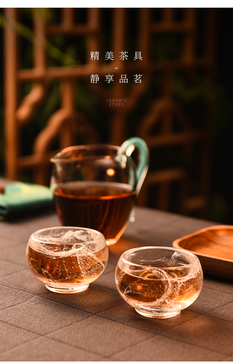 The Story of pottery and porcelain teacup personal special kung fu masters cup a cup sample tea cup cup glass heat - resistant glass cup