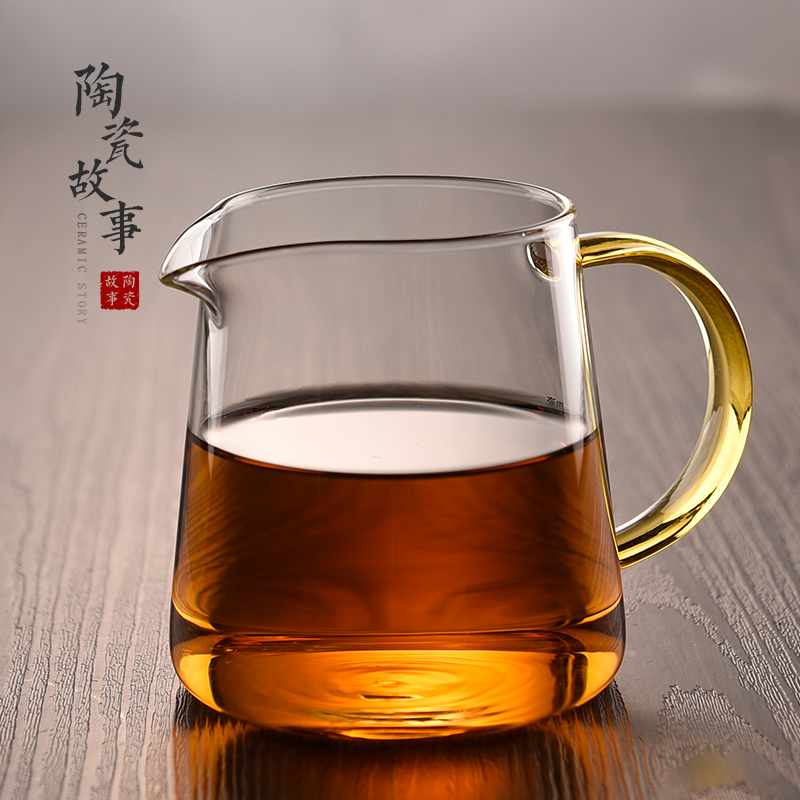 Ceramic fair story glass cup upset high - temperature kung fu tea tea accessories one - piece suit points)