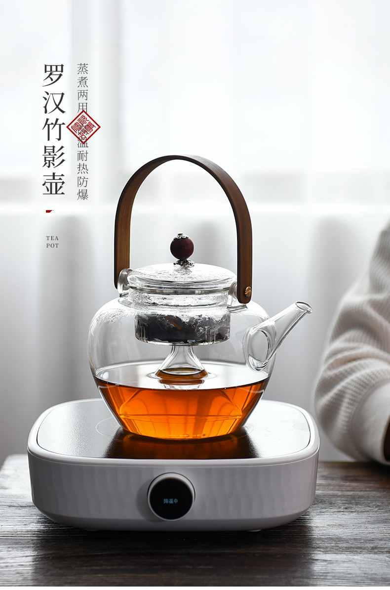 Ceramic story glass kettle high - capacity, high - temperature cooking pot furnace kunfu tea cooking teapot and tea set