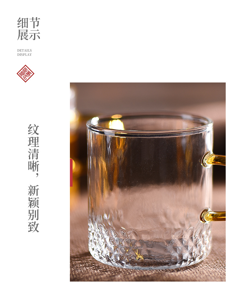 Ceramic story sample tea cup cup thickening high temperature resistant glass trumpet take masters cup home of kung fu tea set