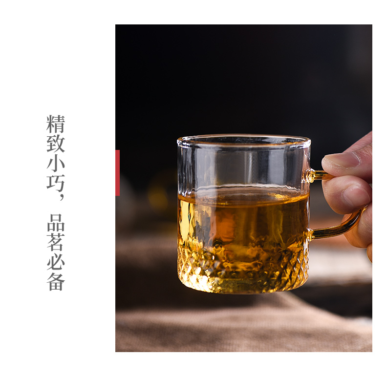 Ceramic story sample tea cup cup thickening high temperature resistant glass trumpet take masters cup home of kung fu tea set