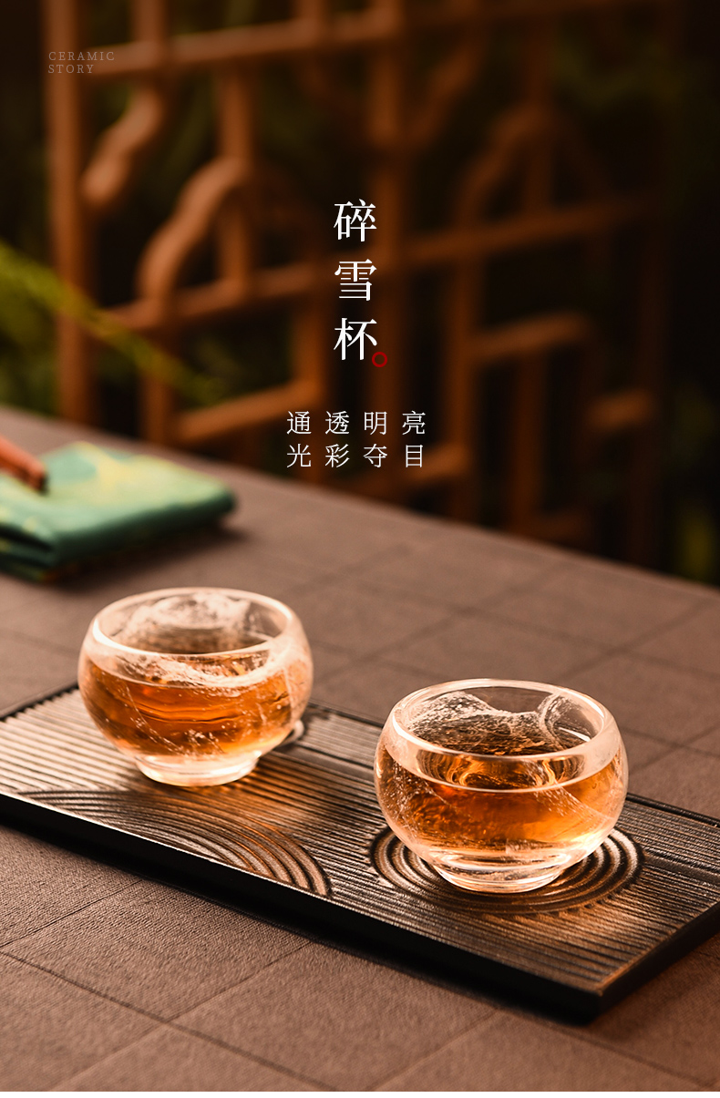 The Story of pottery and porcelain teacup personal special kung fu masters cup a cup sample tea cup cup glass heat - resistant glass cup