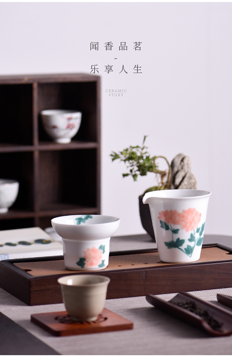 Ceramic fair story) make tea tea filter an artifact tea accessories integrated a cup of tea tea tea insulation hook