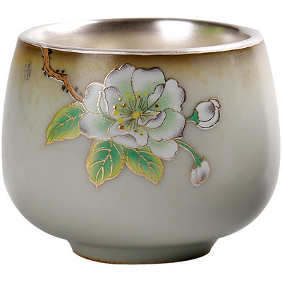 Ceramic story coppering. As silver cups of household Ceramic cups ru up market metrix who single cup sample tea cup kung fu tea bowl
