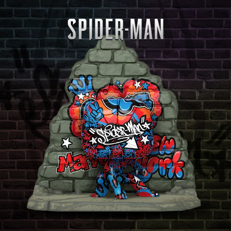 Minifigure, toy, Marvel, limited edition, Spiderman, graffiti