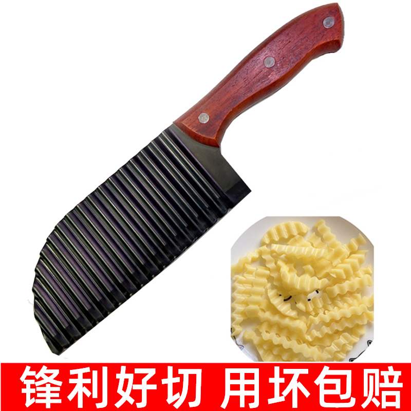 Wolf tooth knife potato knife wavy household potato pattern Langya potato deep corrugated cutting potato wave knife