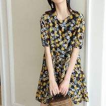 2021 light luxury summer new womens romantic elegant and white thin floral silk cotton temperament dress female