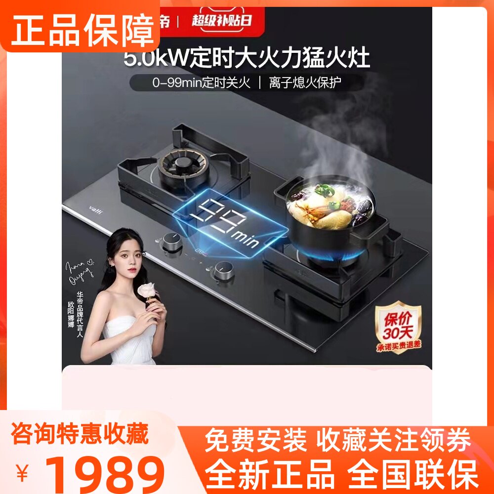 Vatti Huati Wadi i10057B Huaji gas cooktop with two cookware energy saving gas cooktop