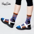 HappySocks Thủy triều Thụy Điển thương hiệu sọc màu thể thao nam ống vớ trong nữ phim hoạt hình thủy triều vớ bông mùa thu và mùa đông - Vớ thể thao