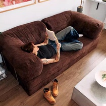 Maillard Retro Corduroy Fabric Quirky Style Removable and Washable Lazy Medieval Style Living Room Small Apartment Sofa Bed