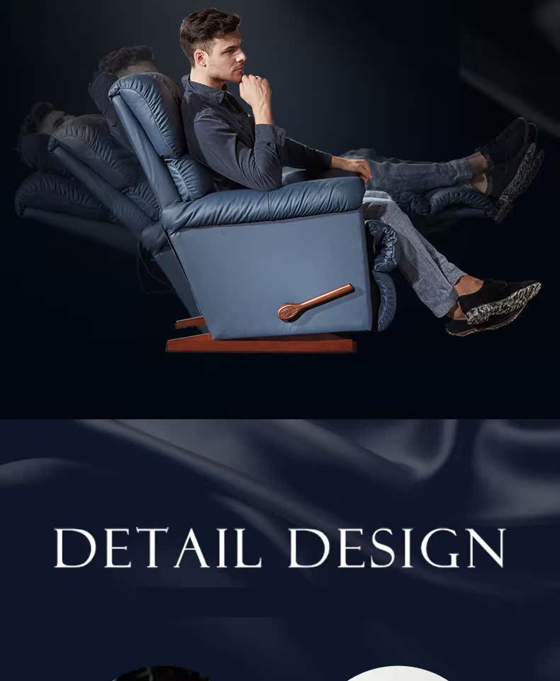 kho báu LAZBOY tính năng âm nhạc hiện đại sofa da nhỏ gọn nhập khẩu phòng khách Mỹ với da đơn sofa LZ.512 - Ghế sô pha sofa văng