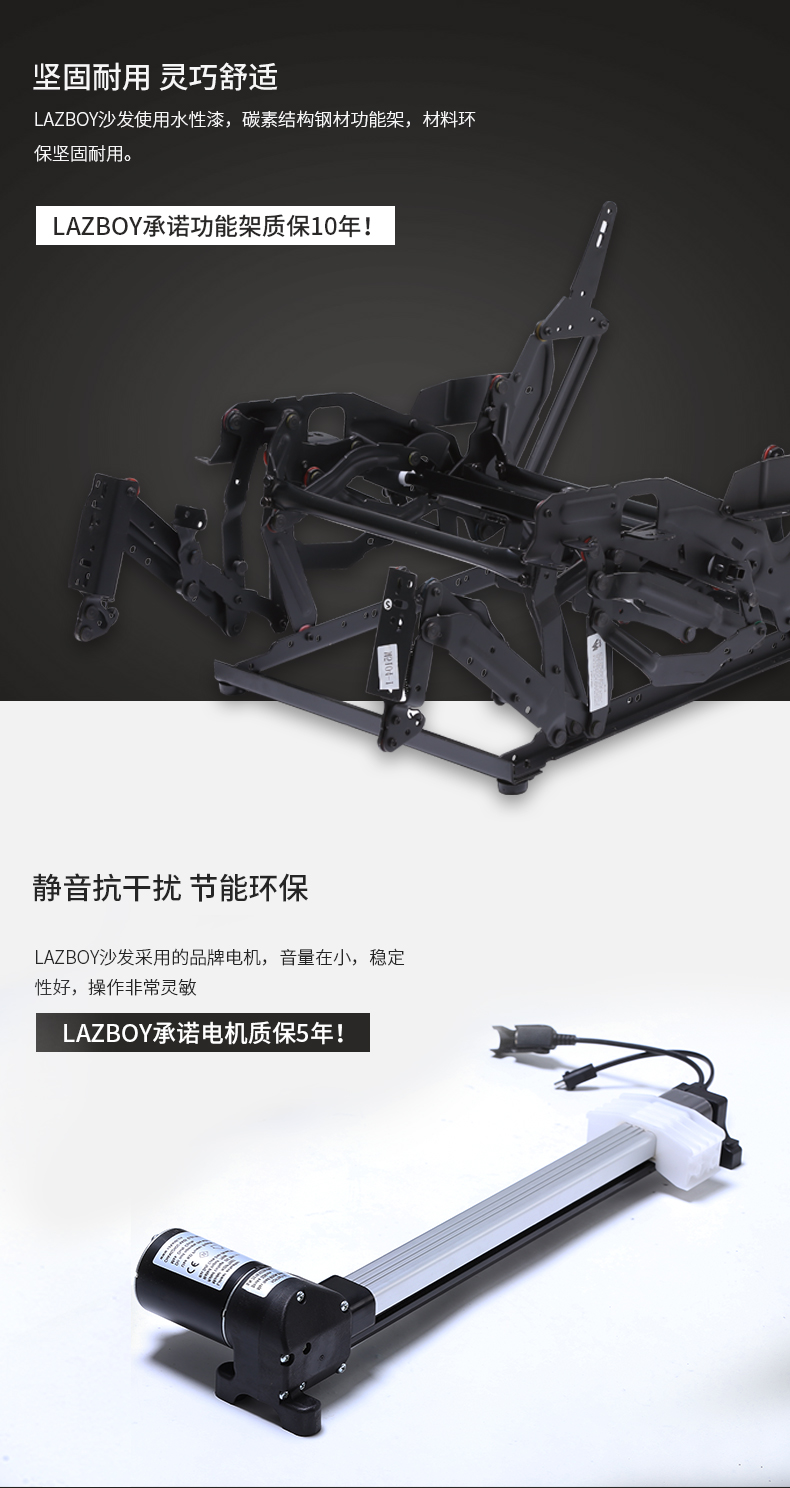 LAZBOY hiện đại Mỹ ba sofa sofa kho tàng âm nhạc da phòng khách đặc trưng 601 trang bị đầy đủ giải trí - Ghế sô pha ghế sofa tân cổ điển