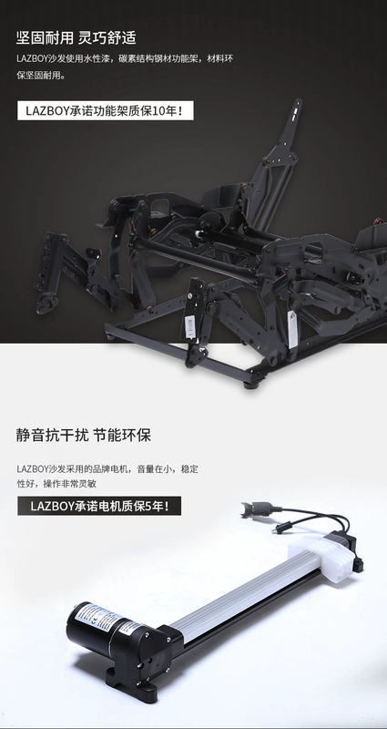 LAZBOY hiện đại Mỹ ba sofa sofa kho tàng âm nhạc da phòng khách đặc trưng 601 trang bị đầy đủ giải trí - Ghế sô pha sofa đẹp