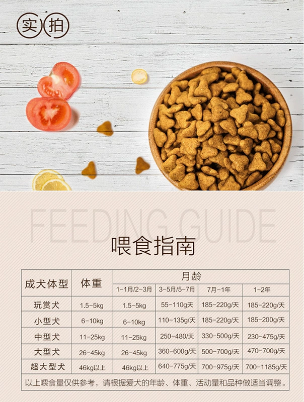 Force Wolf Dog Food Universal Dog Dog Food 2,5kg Thức ăn cho chó số lượng lớn Teddy Golden Mao De Mubian Mu General 5 kg - Chó Staples