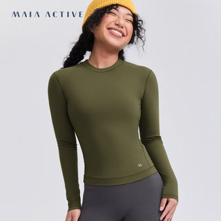 Small turtleneck tee yoga long-sleeved shirt maiaactive