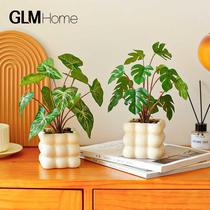 Simulated plant green radish turtle back Nordic leaf potted ornaments simple modern home living room desktop fake green plant bonsai