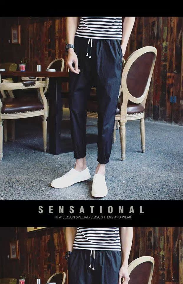 Quần nhung ống suông thể thao phiên bản Hàn Quốc xu hướng 2018 mới chân mùa thu đông quần áo nam