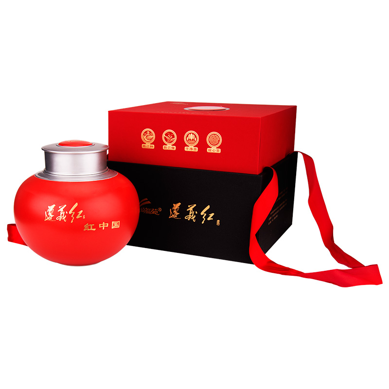 QiFuyuan Zunyi black tea special ceramic jar gift box gift tea gift to the elders