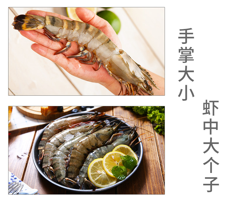味库 超大冷冻黑虎虾 净含量400g 图4